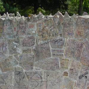 The Grafitti filled Wall of Graceland