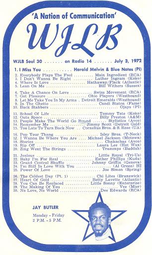 WJLB Soul Chart 1972
