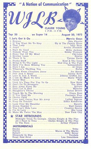 WJLB Soul Chart 1973